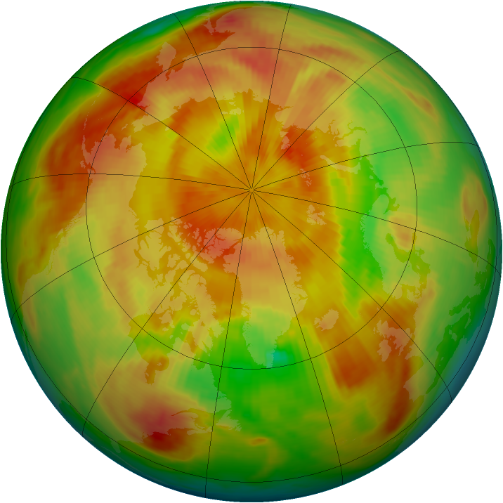 Arctic ozone map for 20 April 1983